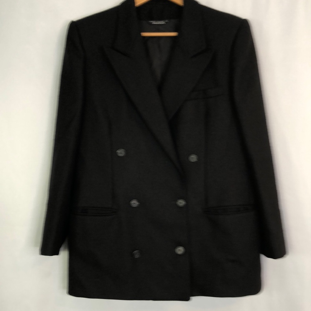 Women's Black Double-Breasted Blazer